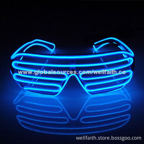 Shutter-shaped EL Party Glasses for Stage Performance with CE, RoHS Marks